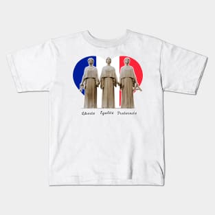 Liberty, equality and fraternity: democratic France! Kids T-Shirt